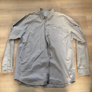 Men's Biege Columbia Button Down Shirt Size XL